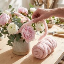Artikel Lunte Pink Uld Lunte Naturuld Vandtæt Farveægte 5cm 10m