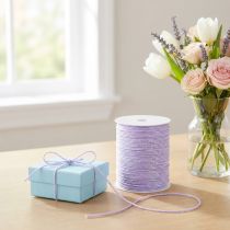 Artikel Snor med glimmer lilla dekorativ ledning iriserende 15mm 50m