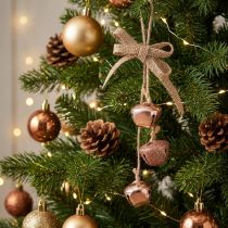 Artikel Juleklokker Juletræspynt kobberrosa Ø3,5cm 3stk