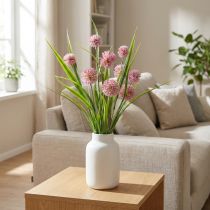 Artikel Kunstige blomster kugleblomst allium prydløg kunstig pink 45cm