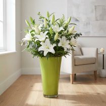 Artikel Vase Grøn Gulvvase Dekorativ vase Fizzy Oliven Ø28,5cm H45cm