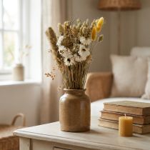 Artikel Tørrede blomsterbuket stråblomster Phalaris hvid gul 30cm