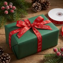 Artikel Gavebånd Jule Julebånd Hohoho Rød 15mm 20m