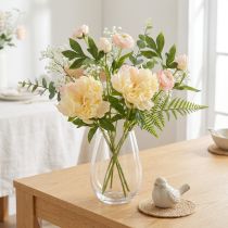 Artikel Dekoration Pæoner Kunstige Blomster Gul Blossom L64cm 2stk