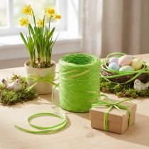 Artikel Raffia bånd grøn gul raffia gavebånd 200m