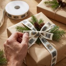 Artikel Julebånd Gråbånd Jule 25mm 18m