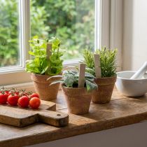 Artikel Kunstig urtepotte med dekorative urter til køkken, have, altan eller terrasse, 15m³, 3 stk.