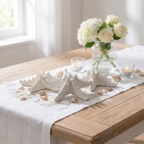 Artikel Søstjernedekoration store tørrede hvide nitterede søstjerner 15-18cm 10 stk.