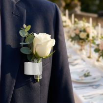 Artikel Bryllupssmykker corsage bånd hvid 2 stk