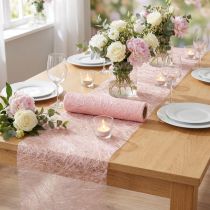 Artikel Deco fleece Sizoweb bordløber pink 30cm 5m