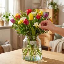 Artikel Blomstervase glas vase i klart glas borddekoration Ø18cm H22cm