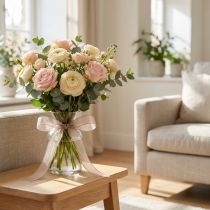 Artikel Organza bånd gavebånd beige bånd vævet kant taupe 6mm 50m