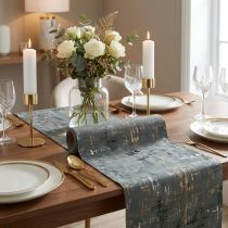 Artikel Bordløber grå bordløber borddekoration polyester L250cm B20cm