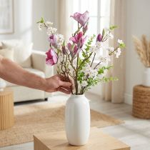 Artikel Kunstig blomst magnolia gren, magnolia pink 92cm