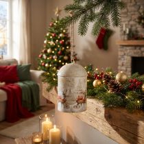 Artikel Klokke med julemotiv til ophængning, 26 cm