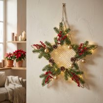 Artikel Metal Star Mesh Deco Star Metal Deco Guld Ø57cm