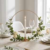 Artikel Dekorativ ring metalring lysestage champagne Ø35cm