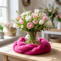 Artikel Uldvæge Blød filtet uld til dekorative designs og sæsonbestemte arrangementer 2m Pink