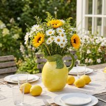 Artikel Citronvase keramik dekorativ kande citrongul H18,5cm