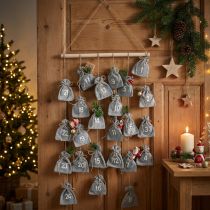 Artikel Adventskalender til at fylde Adventspyntpose H110cm