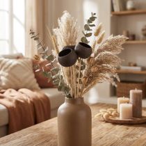 Artikel Tørrede blomster dekorative klokkekopper på stilk sort 44cm 3 stk