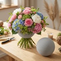 Artikel Blomsterskum kugle stikbar kugle grå Ø12cm 6 stk