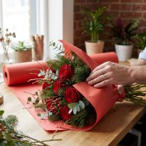 Artikel Manchetpapir blomsterpapir silkepapir rød 25cm 100m