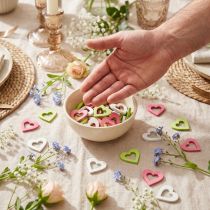 Artikel Scatter træhjerter assorteret. 4 cm 72 stk
