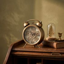 Artikel Steampunk ur med romerske tal vækkeur 23x8x29,5cm