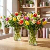 Artikel Glasvase konisk dekorativ vase gennemsigtig Ø12cm H15,5cm 2stk