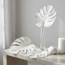 Artikel Monstera blade bleget dekorativt vinduesblad H40cm 5 stk