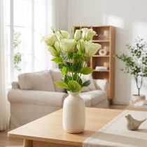 Artikel Kunstige blomster Eustoma Lisianthus gulgrøn 52cm 5 stk
