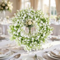Artikel Gypsophila krans hvid blomsterkrans bryllup Ø30cm