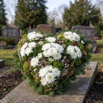 Artikel Blomsterskumhjerte 38×36,5 cm vådt blomsterskum grønt 2 stk.