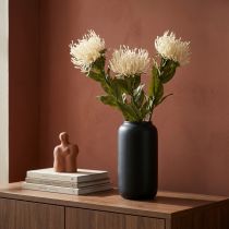 Artikel Nålepude kunstige blomster eksotiske Protea Leucospermum creme 73cm 3 stk.