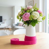 Artikel Filtbånd pink uldbånd uld filt pottebånd dekorativt stof 15cm 5m