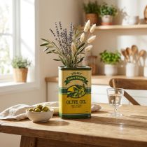 Artikel Keramisk olivenolievase - Perfekt borddekoration til tørrede blomster, 18 cm