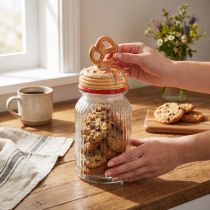 Artikel Bonboniere kikseglas med låg kringle Ø11cm H28,5cm