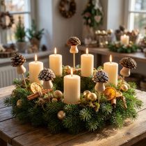 Artikel Blomsterprop kegle svamp dekorativ prop Advent 4,5cm 12 stk
