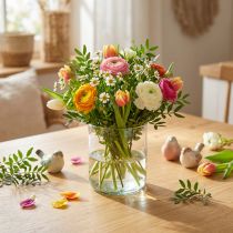 Artikel Glasvase, blomstervase, dekorativ vase i farveløs Ø9cm H10cm