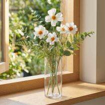 Artikel Kunstige blomster Cosmea hvide silkeblomster H51cm 3 stk