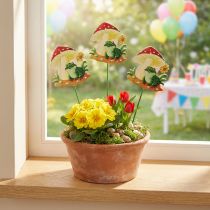Artikel Pyntestik træblomsterprop frødekoration 6,5cm 18 stk