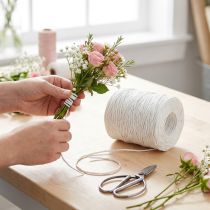 Artikel Papirtråd hvidt papirindpakningstråd 0,4mm 205m