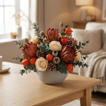 Artikel Blomsterskum kugletør plug-in materiale grå Ø16cm 2 stk