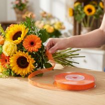 Artikel Organza bånd gavebånd orange bånd selvkant 6mm 50m