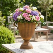 Artikel Plantekrukke rust look kop vase metal Ø22,5cm H32,5cm
