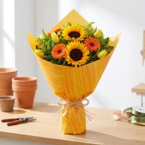 Artikel Manchetpapir blomsterpapir gul orange 37,5 cm 100 m