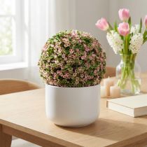 Artikel Dekorativ kugle pink grøn kunstig blomsterkugle Ø18cm 1 stk