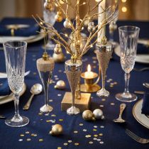 Artikel Champagneglas til at hænge lys guld 10 cm 8stk