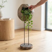 Artikel Dekorativ skulpturplantekugle lavet af Paulownia træ H68cm